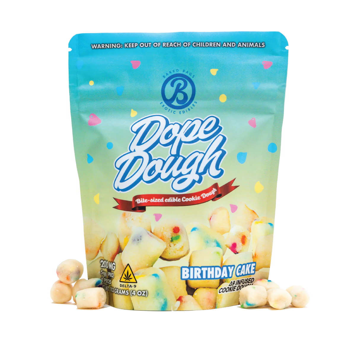 Dope Dough Birthday Cake 1 Baked Bags Exotic Edibles